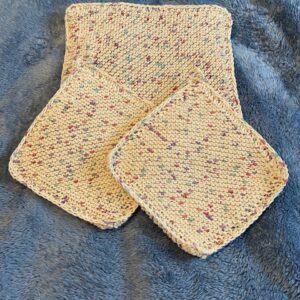 Light Tan with Mint Green, Pink and Lavender Speckles