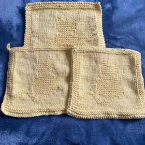 Yellow Cat Potholders