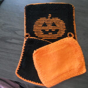 Pumpkin Potholder set